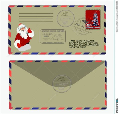 Downloadable Free Printable Santa Envelopes North Pole
